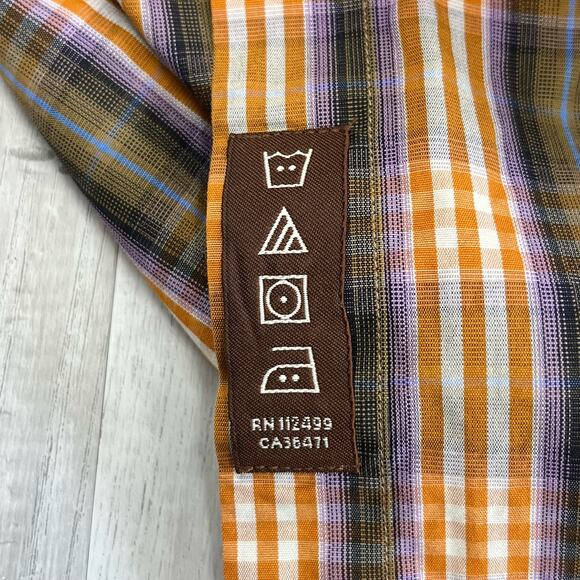 TailorByrd Long Sleeve Plaid Collared Button Down Casual Shirt XL - Picture 6 of 10